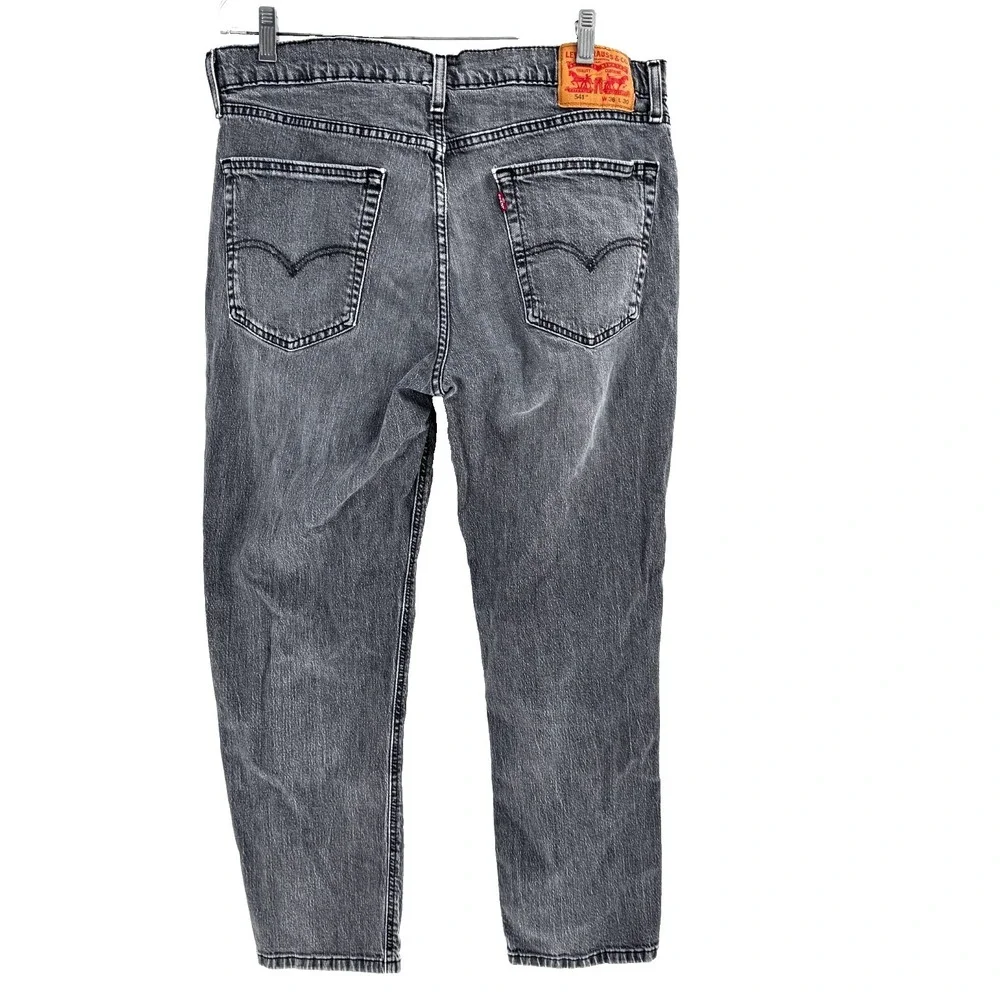 Levis 541 Straight Leg Jeans Men's 36X30 Vintage Black Wash Cowboy Rodeo Western